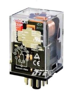 OMRON GLASS RELAY 11 PIN MKS3PN AC220 BY OMZ