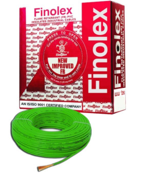FINOLEX 1.00 Sq.mm 1 Core Flame Retardant (FR) House Cable Green (90 Mtr)