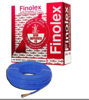 FINOLEX 4.00  Sq.mm 1 Core Flame Retardant (FR) House Cable BLUE (90 Mtr)