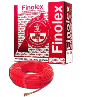 FINOLEX 10.00 Sq.mm 1 Core Flame Retardant (FR) House Cable RED (100 Mtr)