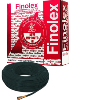 Finolex 0.50 SQMM 2 CORE PVC Insulated & SHEATHED COPPER FLEXIBLE CABLE BLACK (100 Meters)